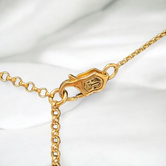 Juicy Couture Daisy Pendant Necklace With Adjustable Chain Cream/Gold - Picture 6 of 7